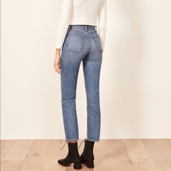 NWOT Reformation Cynthia HighRelaxed Jeans Pintuck - Picture 2 of 6